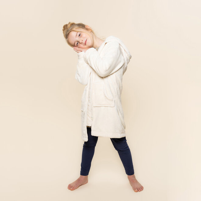 Charlie Choe Unisex Badjas Off White Fluffy