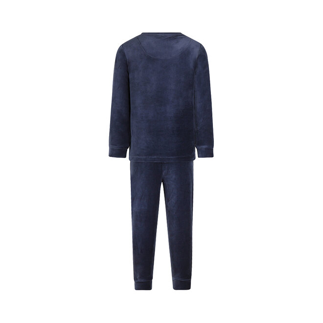 Charlie Choe Jungen-Velours-Set Marineblau mit Biber