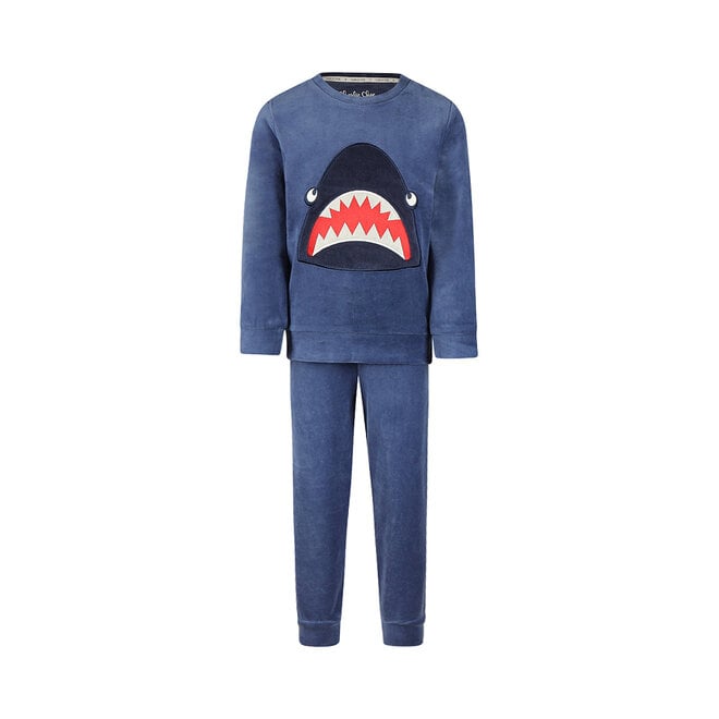 Charlie Choe Boys’ Velour Set Blue Shark