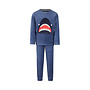 Charlie Choe Jongens Velours Set Blauw Haai
