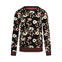 Charlie Choe Damenpullover Schwarz Blumen