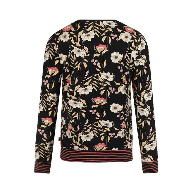 Charlie Choe Dames Pullover Zwart Bloemen