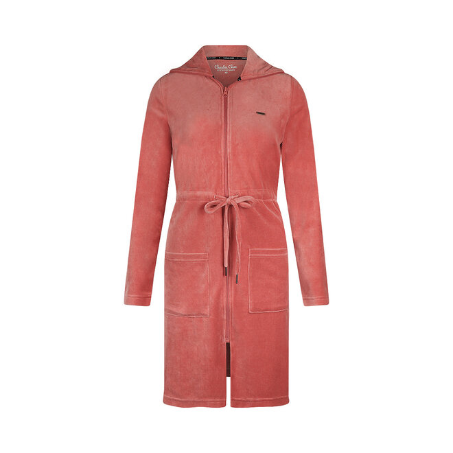 Charlie Choe Women’s Bathrobe, Old Pink Velour