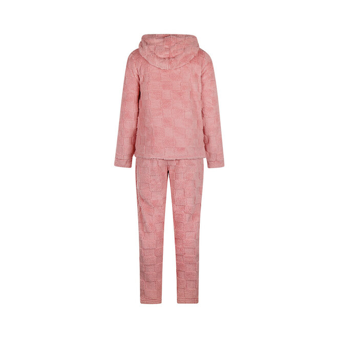 Charlie Choe Damen-Comfy-Set, rosa, mit Blockmuster