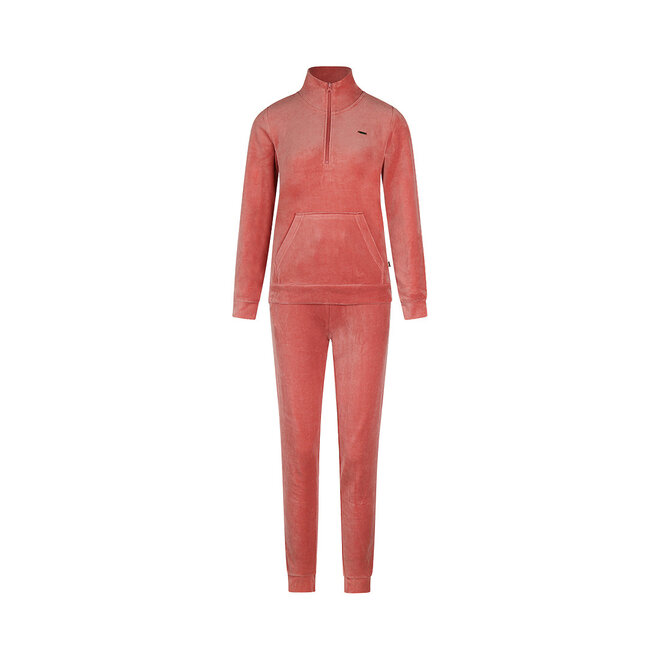 Charlie Choe Damen-Homewear-Set Altrosa Velours