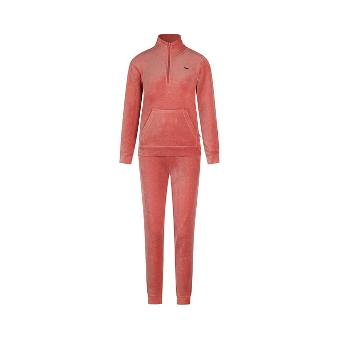 Charlie Choe Women’s Homewear Set, Old Pink Velour