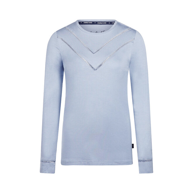 Charlie Choe Damen-Pyjama-Shirt Hellblau
