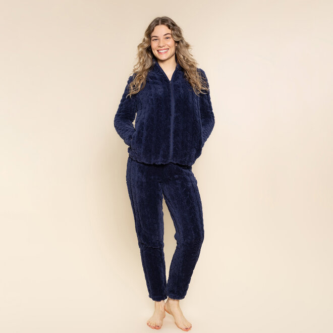 Charlie Choe Damen-Comfy-Set Navy aus Fleece