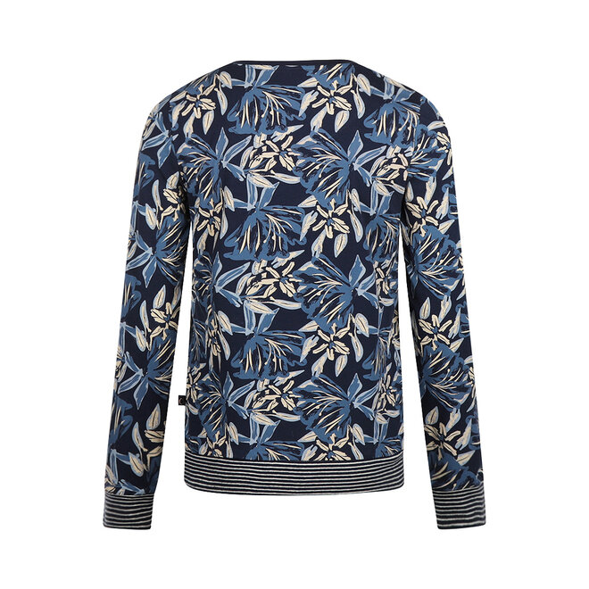 Charlie Choe Dames Pullover Navy Bloemen