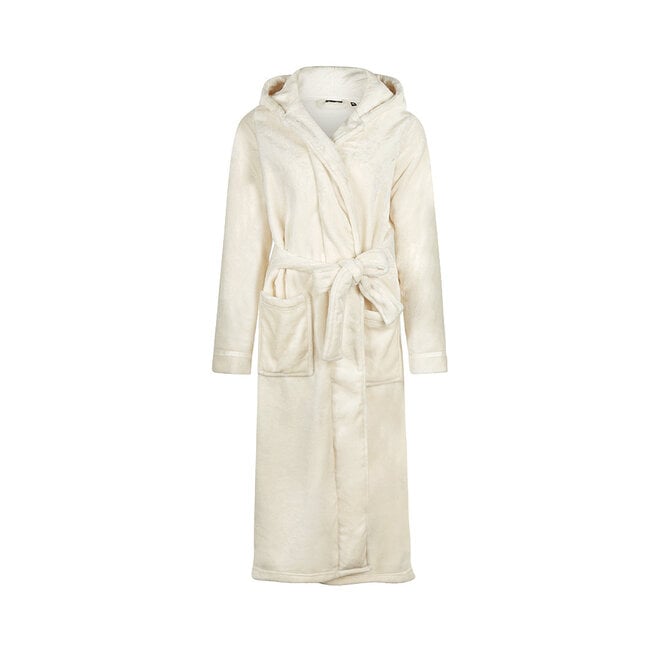 Charlie Choe Dames Badjas Off White Fluffy