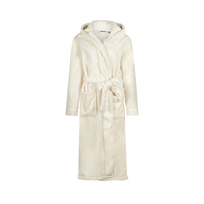 Charlie Choe Women’s Bathrobe, Off-White, Fluffy