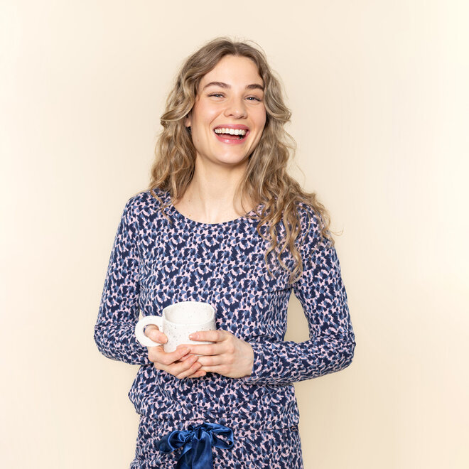 Charlie Choe Dames Pyjama Shirt Lila