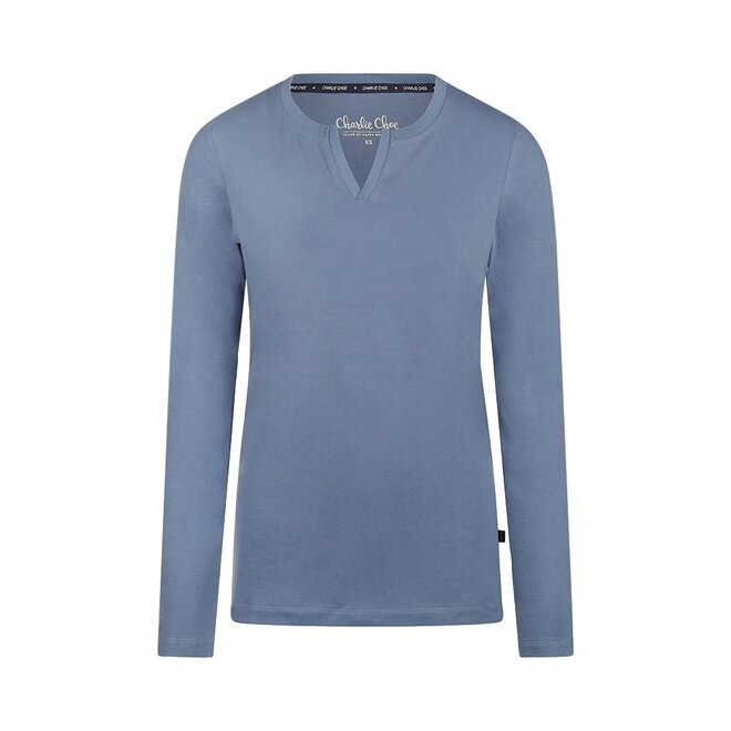 Charlie Choe Damen-Pyjama-Shirt, zartblau