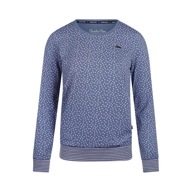 Charlie Choe Dames Pullover Zachtblauw Dots