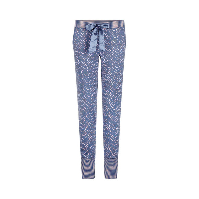 Charlie Choe Women’s Lounge Trousers, Light Blue Dots