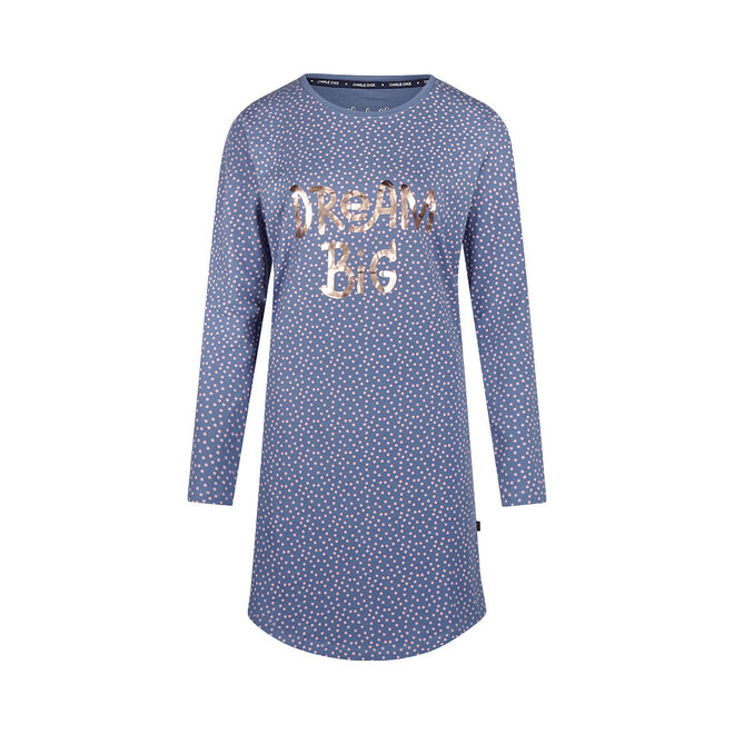 Charlie Choe Damen-Bigshirt, Hellblau mit Punkten