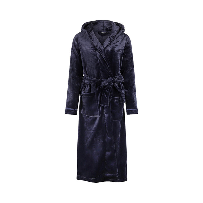 Charlie Choe Women’s Bathrobe, Navy, Fluffy