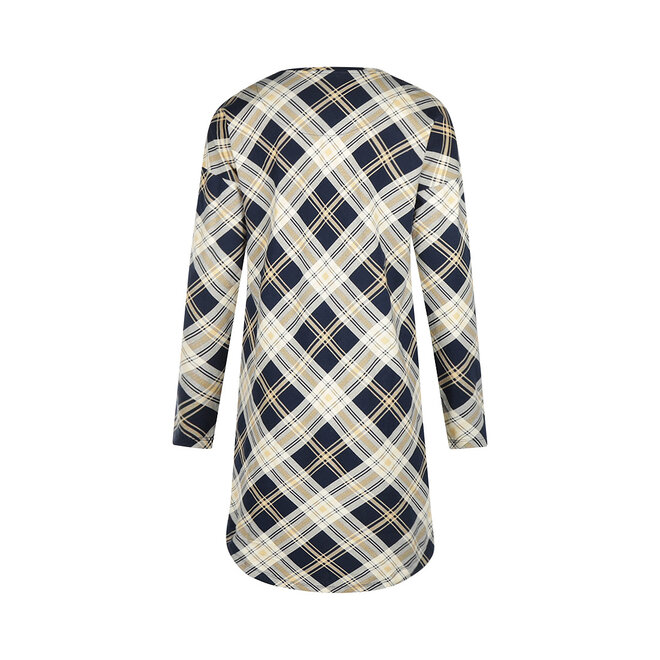 Charlie Choe Damen-Bigshirt, marineblau, kariert