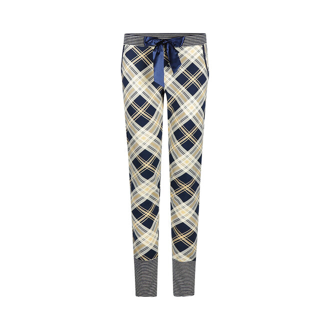 Charlie Choe Women’s Lounge Trousers, Navy Checks