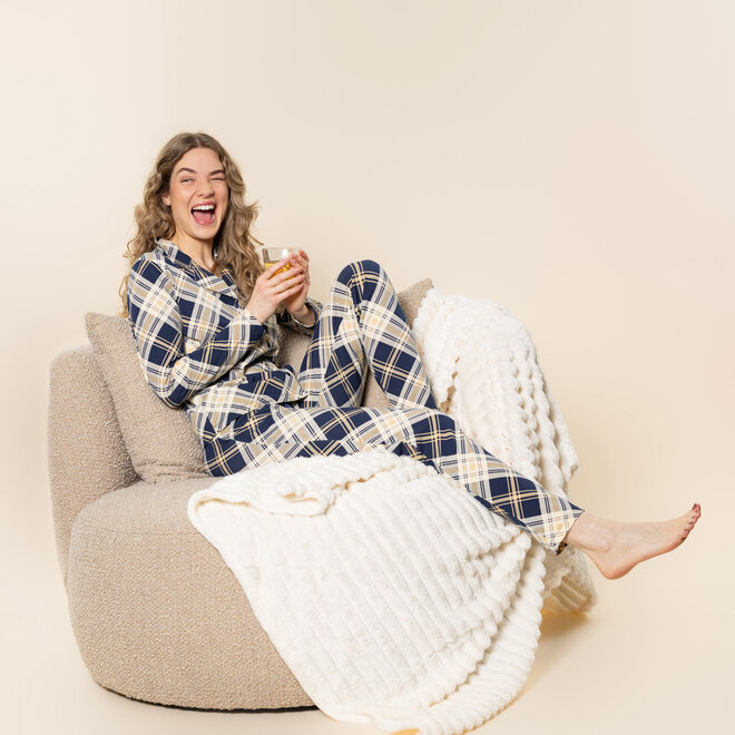 Charlie Choe Women’s Pyjamas, Navy Checks