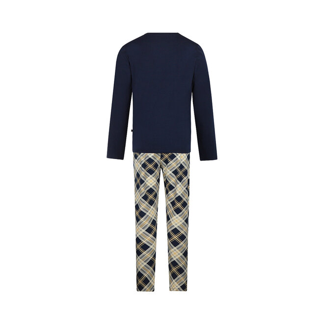 Charlie Choe Herren-Pyjama, marineblau, kariert