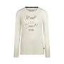 Charlie Choe Women’s Pyjama Top, Off-White with Text