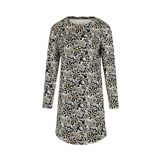Charlie Choe Dames Bigshirt Off White Bloemen
