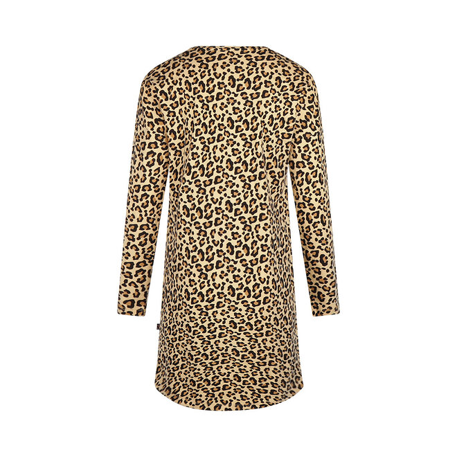 Charlie Choe Women’s Oversized T-shirt, Beige, Leopard Print
