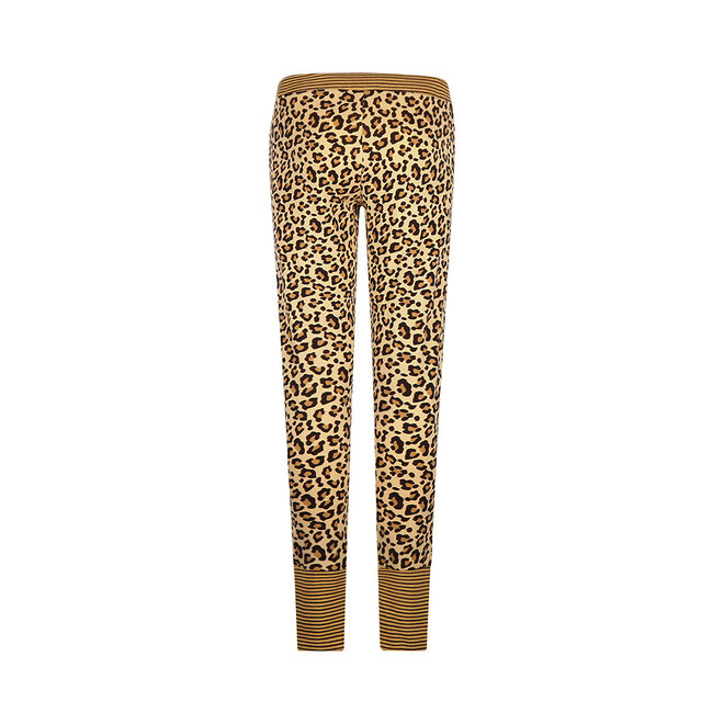 Charlie Choe Damen-Lounge-Hose, beige, mit Leopardenmuster