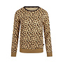 Charlie Choe Dames Pullover Beige Panterprint