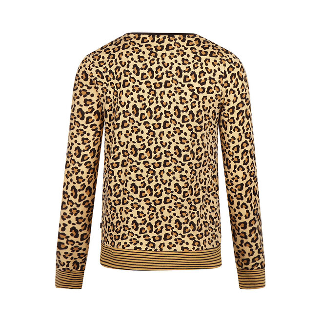 Charlie Choe Damenpullover, beige, Leopardenmuster