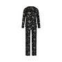 Charlie Choe Damen-Pyjama, schwarz, Blumenmuster, Velours