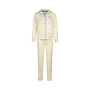 Charlie Choe Damen-Pyjama, Off-White, Velours