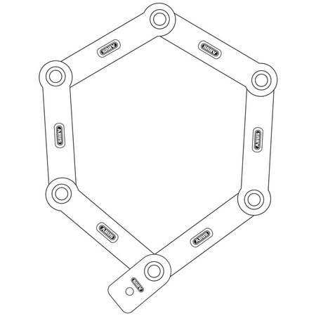 ABUS  Vouwslot Bordo Lite Mini 6055K/60 Zwart - Met SR-houder