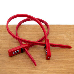 DoubleLock Kabelslot  Strap Lock Set 56cm Rood