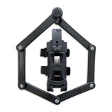 Lynx Vouwslot 85 cm Zwart met houder