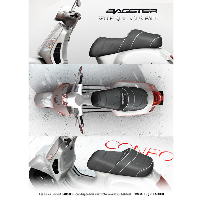 Bagster scooterzadel Piaggio Vespa GTS Supersport 300