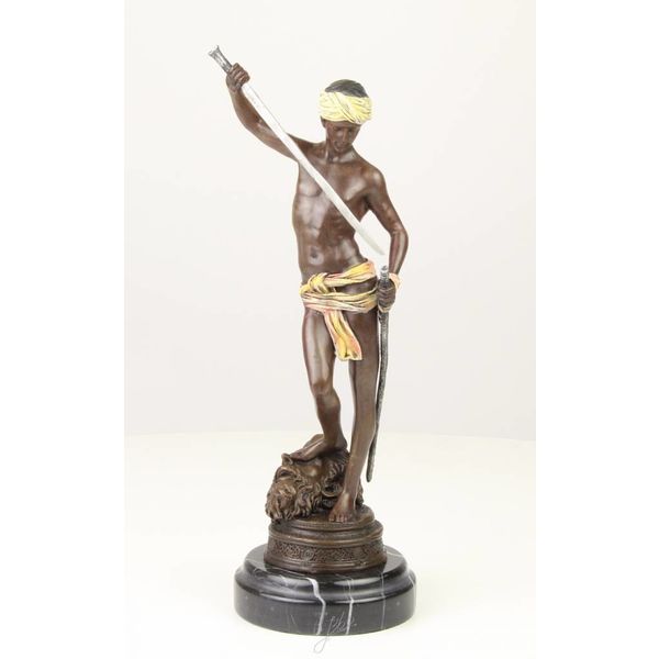  Bronze sculpture of David's victory over Goliath