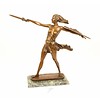 Bronze sculpture of an amazon with sword and shield