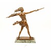 Bronze sculpture of an amazon with sword and shield