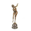 Bronze sculpture of a nude female juggler with magic rings