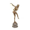 Bronze sculpture of a nude female juggler with magic rings