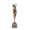 Bronze sculpture of a nude female juggler with magic rings