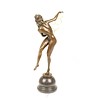 Bronze sculpture of a nude female juggler with magic rings