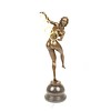 Bronze sculpture of a nude female juggler with magic rings