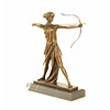 Bronzen beeld van Diana de godin van de jacht