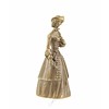 Bronze table bell of an elegant lady in 19th century clothing