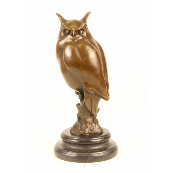  Bronze sculpture of a long-eared owl