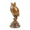 Bronze sculpture of a long-eared owl