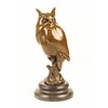 Bronze sculpture of a long-eared owl